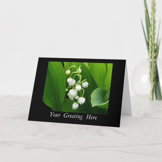 Lily of the Valley Grußkarte Dankeskarte (Vorderseite)