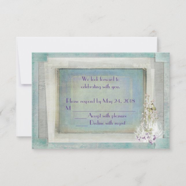 Lily of the Valley Hochzeit RSVP Einladung (Vorderseite)