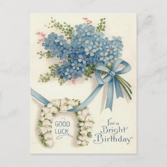 Lily of the Valley Horseshoe Vergiss-Me-not Postkarte (Vorderseite)
