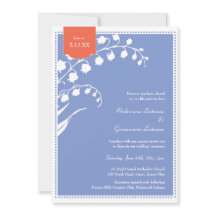 Lily of the Valley Lila Spring Party Einladung