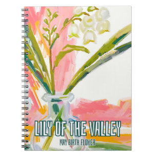 Lily of the Valley May Birth Month Blume Gardener Notizblock