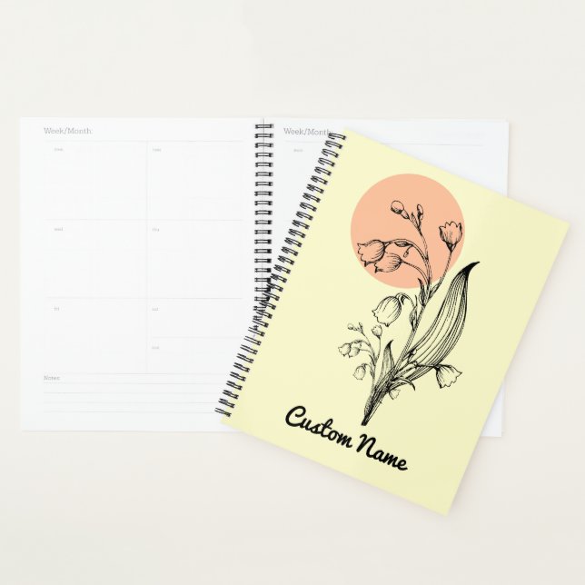 Lily of the Valley May Birth Month Blume Planer (Anzeige)