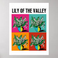Lily of the Valley May Birth Month Blume Pop Kunst