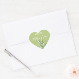 Lily of the Valley Mütter Day Herz-Aufkleber