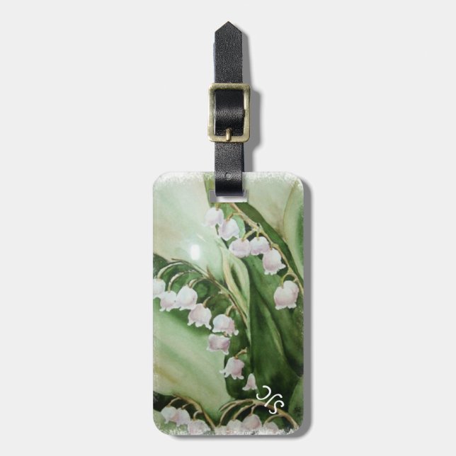 LILY OF THE VALLEY PERSONALISIERT GEPÄCKANHÄNGER (Vorderseite vertikal)