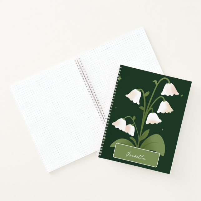 Lily of the Valley Personalisiert Spiral Notebook Notizbuch (Innenseite)