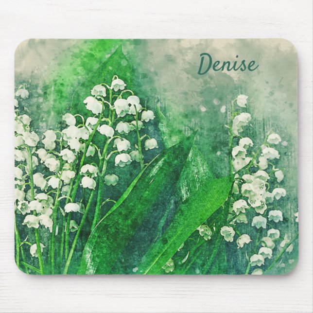 Lily of the Valley Personalized Mouse Pad Mousepad (Vorne)