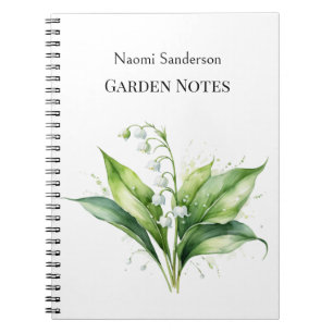 Lily of the Valley Pflanze Garden Lover Notizblock