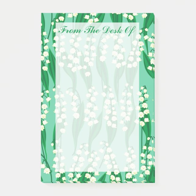 Lily of the Valley Post-it Notes Klebezettel (Vorderseite)
