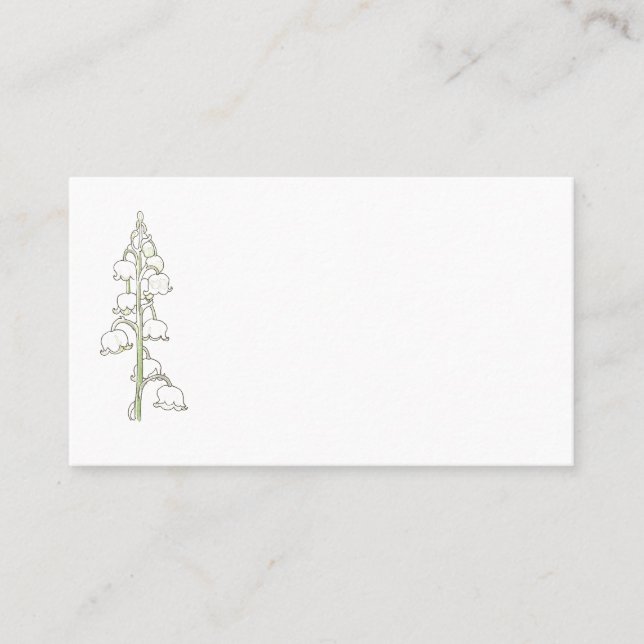 Lily of the Valley Rustic Wedding Place Name Cards Platzkarte (Vorderseite)