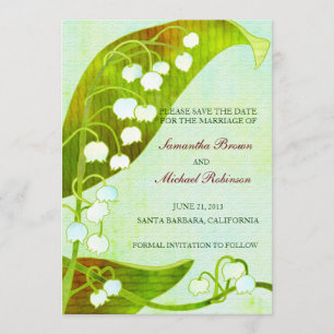 Lily of the Valley Rustic Wedding retten das Datum Save The Date