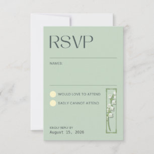 Lily of the Valley - Sage Green UAWG RSVP Karte