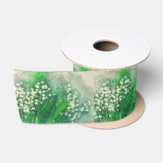 Lily of the Valley Satin Ribbon Satinband (Spule)