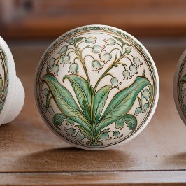Lily of the Valley Serenity Keramik Knob Pull Keramikknauf