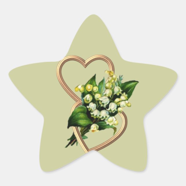 Lily of the Valley Stern-Aufkleber (Vorderseite)