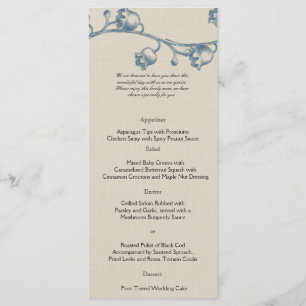 Lily of the Valley sur Ecru Linen Menu Mariage