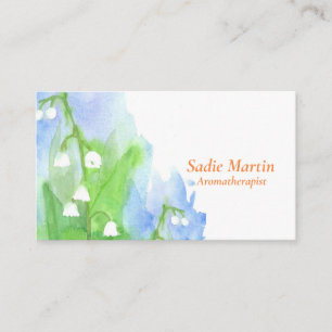 Lily of the Valley Watercolor Blume Visitenkarte