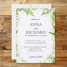 Lily of the Valley Watercolor Pastel Wedding