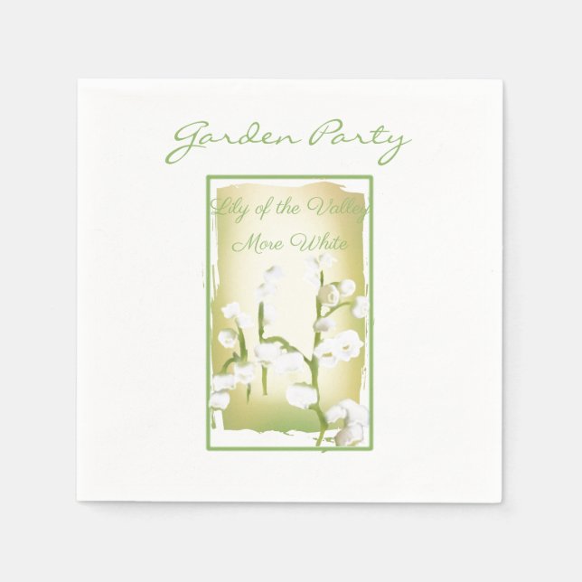 Lily of the Valley Watercolor Seed Pack Serviette (Vorderseite)
