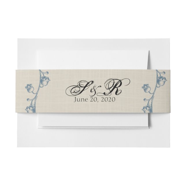 Lily of the Valley Wedding Bly Band (Vorderseite Beispiel)