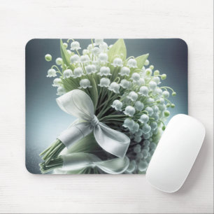 Lily of the Valley Wedding Bouquet Mousepad