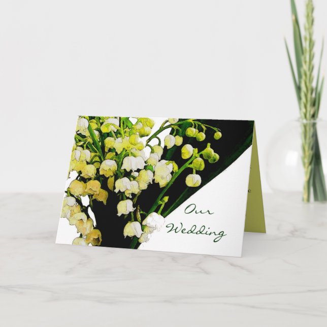 Lily of the Valley Wedding Einladung (Vorderseite)