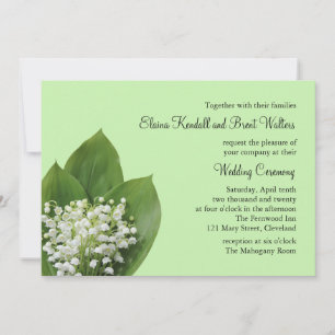 Lily of the Valley Wedding Invitation (grün) Einladung