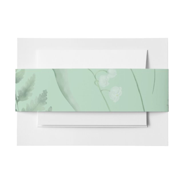Lily of the Valley | Weichgrün Einladungsbanderole (Vorderseite Beispiel)
