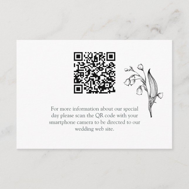 Lily of the Valley - White Enclosure Card Begleitkarte (Vorderseite)