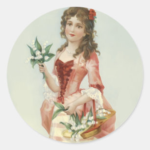 Lily of the Vally Maiden Runder Aufkleber