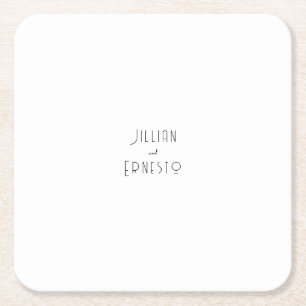 Lily of Valley Collection Weiße Anwendung Rechteckiger Pappuntersetzer