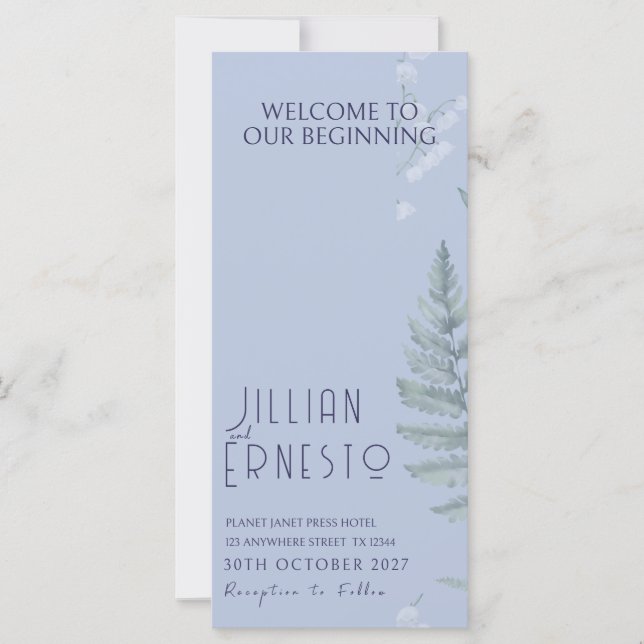 Lily of Valley | Light Blue mit Foto Programm (Vorderseite)