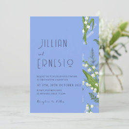 Lily of Valley | Light Blue Solid mit Edge Einladung