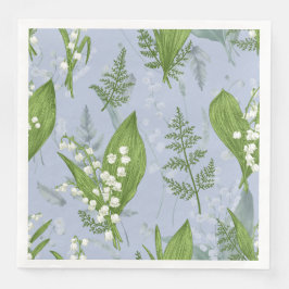 Lily of Valley mit Ferns | Babyblau Serviette