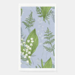 Lily of Valley mit Ferns | Babyblau Serviette