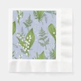 Lily of Valley mit Ferns | Babyblau Serviette