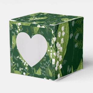 Lily of Valley mit Ferns Dunkelgrün Geschenkschachtel