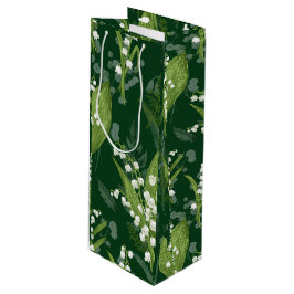 Lily of Valley mit Ferns | Dunkelgrün Geschenktüte Für Weinflaschen