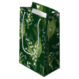 Lily of Valley mit Ferns | Dunkelgrün Kleine Geschenktüte