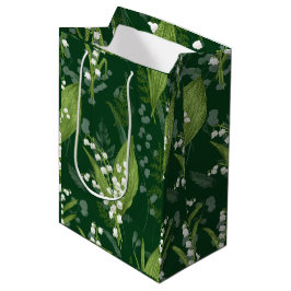 Lily of Valley mit Ferns | Dunkelgrün Mittlere Geschenktüte