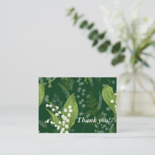 Lily of Valley mit Ferns Dunkelgrüne Gewohnheit Mitteilungskarte