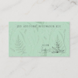 Lily of Valley mit Ferns   Weich grün mit Grafik Begleitkarte