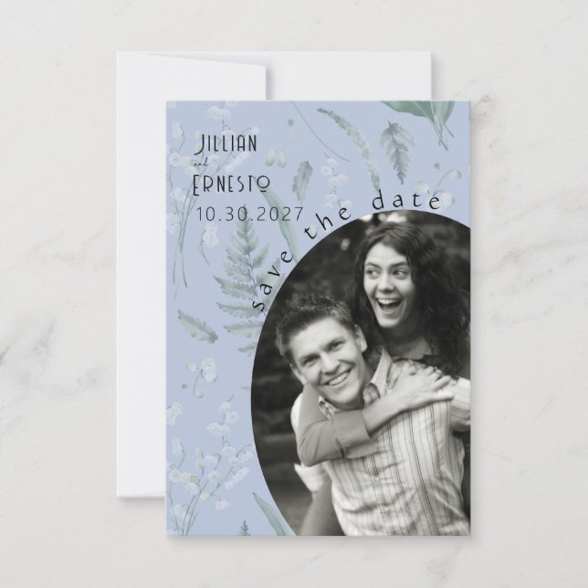 Lily of Valley | Periwinkle Blue - Save the Date (Vorderseite)