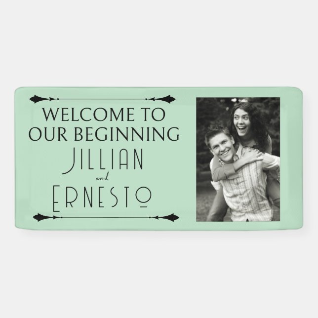 Lily of Valley | Weich grün mit Foto Banner (Horizontal)