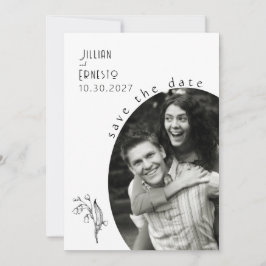 Lily of Valley | Weißes Save the Date Einladung