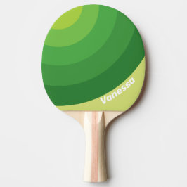 Lily Pad Green Circle Stripe with Name Tischtennis Schläger