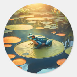Lily Pad King -  Runder Aufkleber