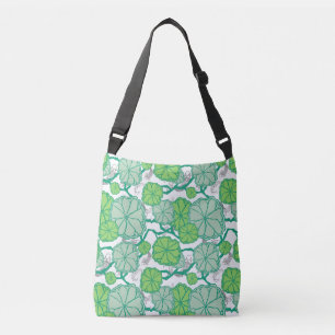 Lily Pad Koi Pond Pattern Tragetaschen Mit Langen Trägern