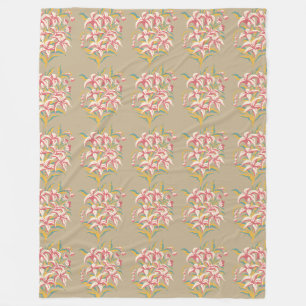 Lily Pattern Wiederholungsmotiv Fleecedecke