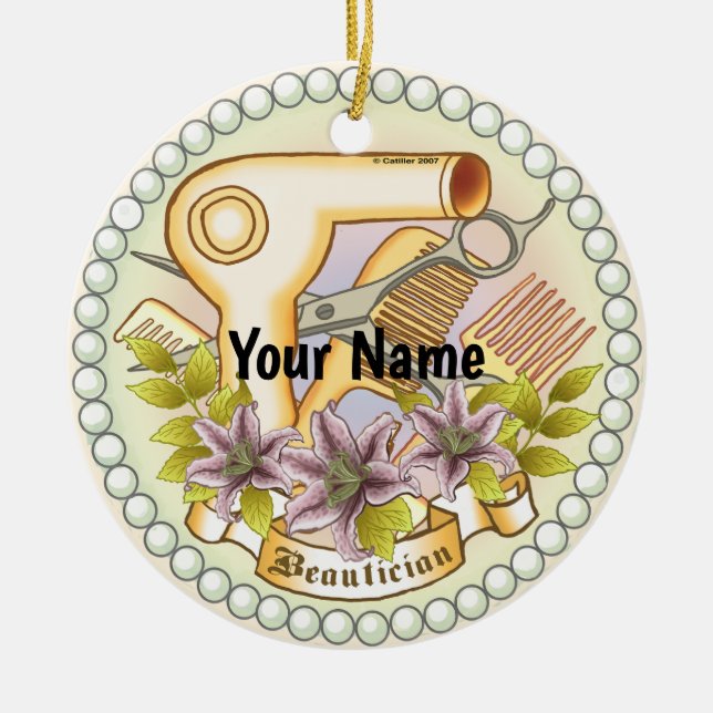 Lily Pearl Beautician Ornament (Vorne)